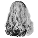 Парик карнавальный, 140 гр, Ведьма, Черный/Белый