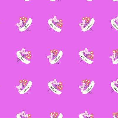 seamless pattern flowers with patches, patches