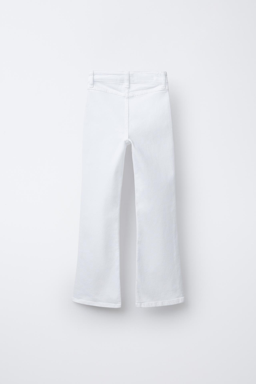 ZARA ДЖИНСЫ FLARE С ЗАКЛЕПКАМИ, БЕЛЫЙ