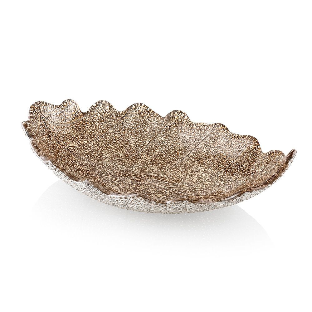 Блюдо для фруктов 42х28см IVV Madagascar медное Италия
