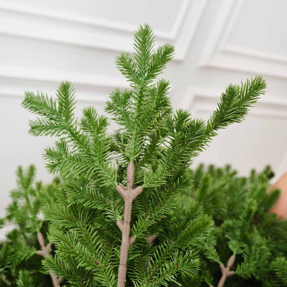 Елка с гирляндой встроенной 2в1 «Meribel» (Литая хвоя) 240 см / 2,4 м