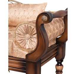 Банкетка Флоренция Премиум Орех(Д) Каледония Даймонд Мокка Амбер