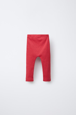 ZARA НАБОР ИЗ 2 ЛЕГИНСОВ С АЖУРНЫМ УЗОРОМ, РОЗОВЫЙ