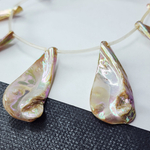 Перламутр, ракушка, подвеска с покрытием АВ, ~22/35/40мм, штучно