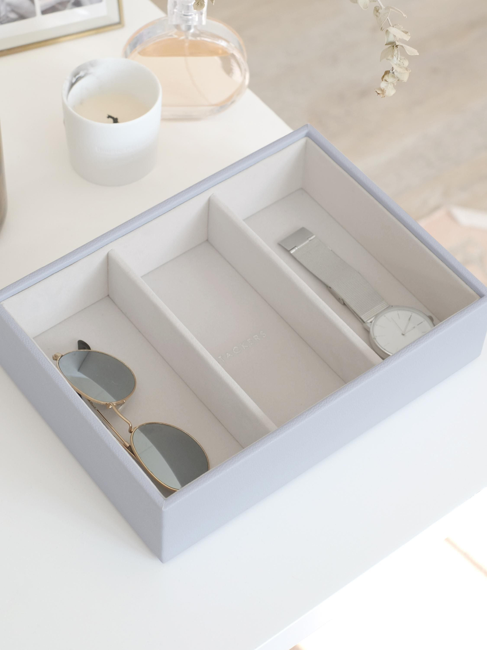 Органайзер для часов и аксессуаров Stackers Classic Watch Accessory Layer, 3 отделения - Mink (#stackers #bam #органайзердляочков #органайзер_для_очков / Искусственная кожа / White / белый / White / Китай / 6 / 300 / 300)