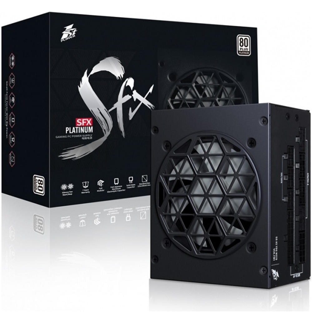 Блок питания 1STPLAYER 750W SFX Black, модульный, 16 Pin PCIe 5.0, 80 PLUS Platinum (PS-750SFX)