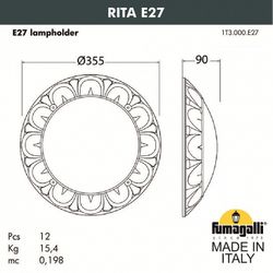 Накладной светильник Fumagalli Rita 1T3.000.000.AYE27