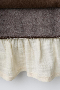 ZARA ТОЛСТОВКА В КОМБИНИРОВАННОМ СТИЛЕ С ЦВЕТОЧНЫМ ПРИНТОМ, ШОКОЛАДНЫЙ