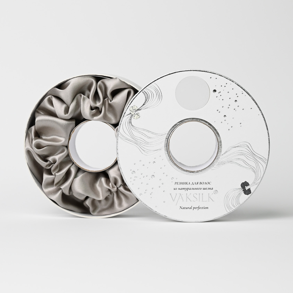 Резинка для волос "FLOWER" серебристый