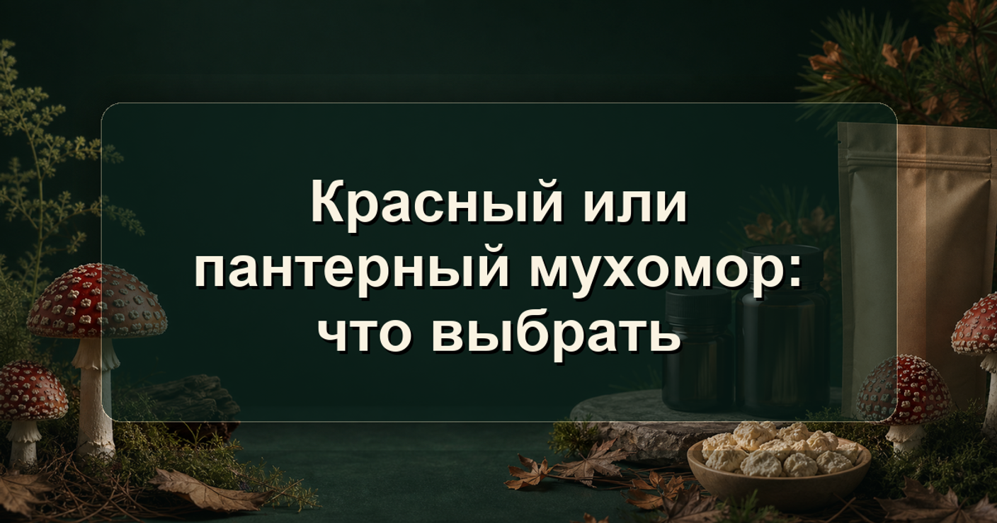Красный или пантерный мухомор: что выбрать