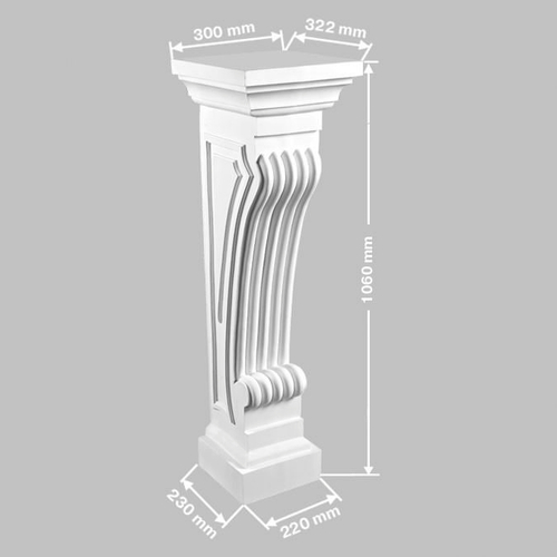Пьедестал для камина Decomaster 68687 1060х300х322мм