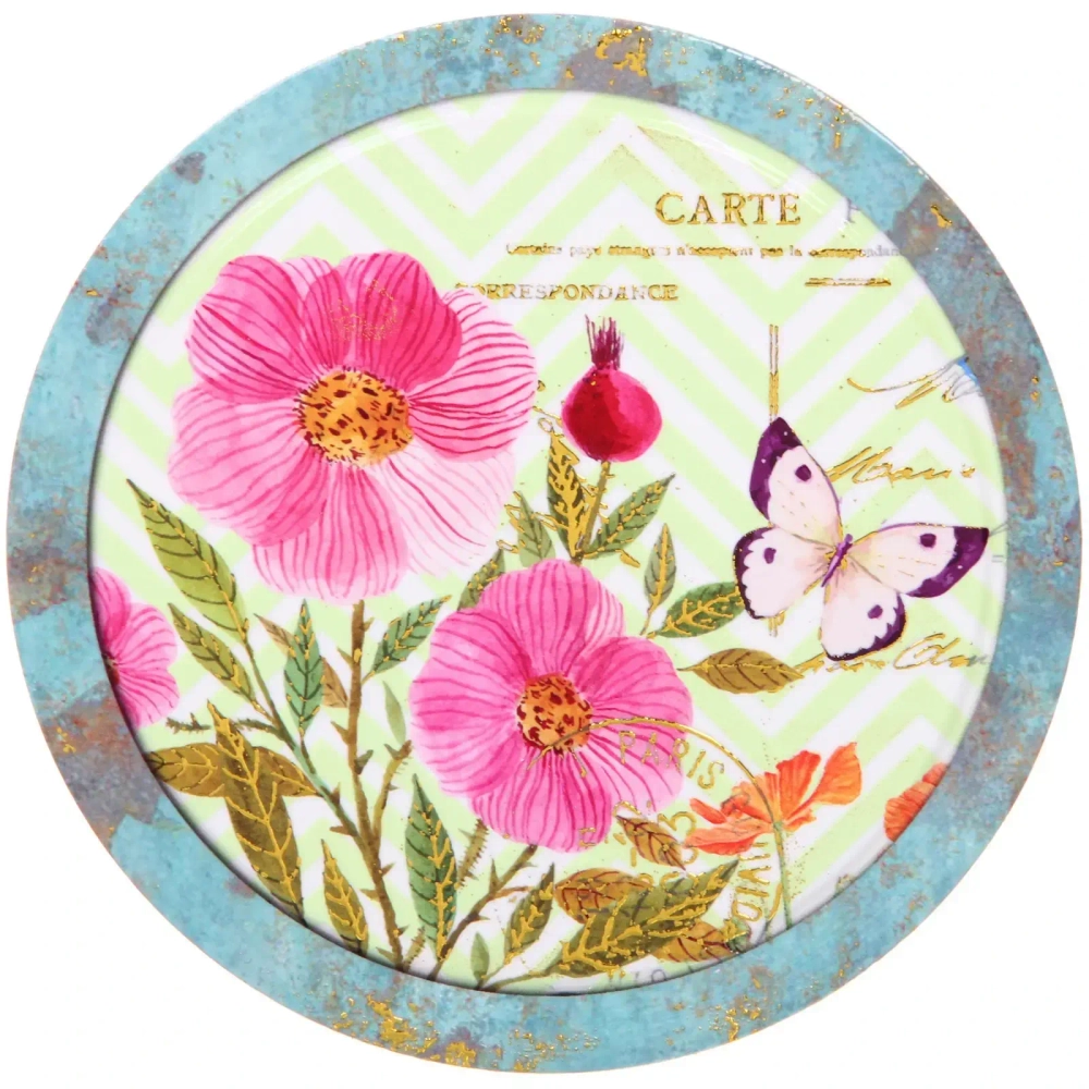 Подставка керамическая 18 см «Бабочка в маках»