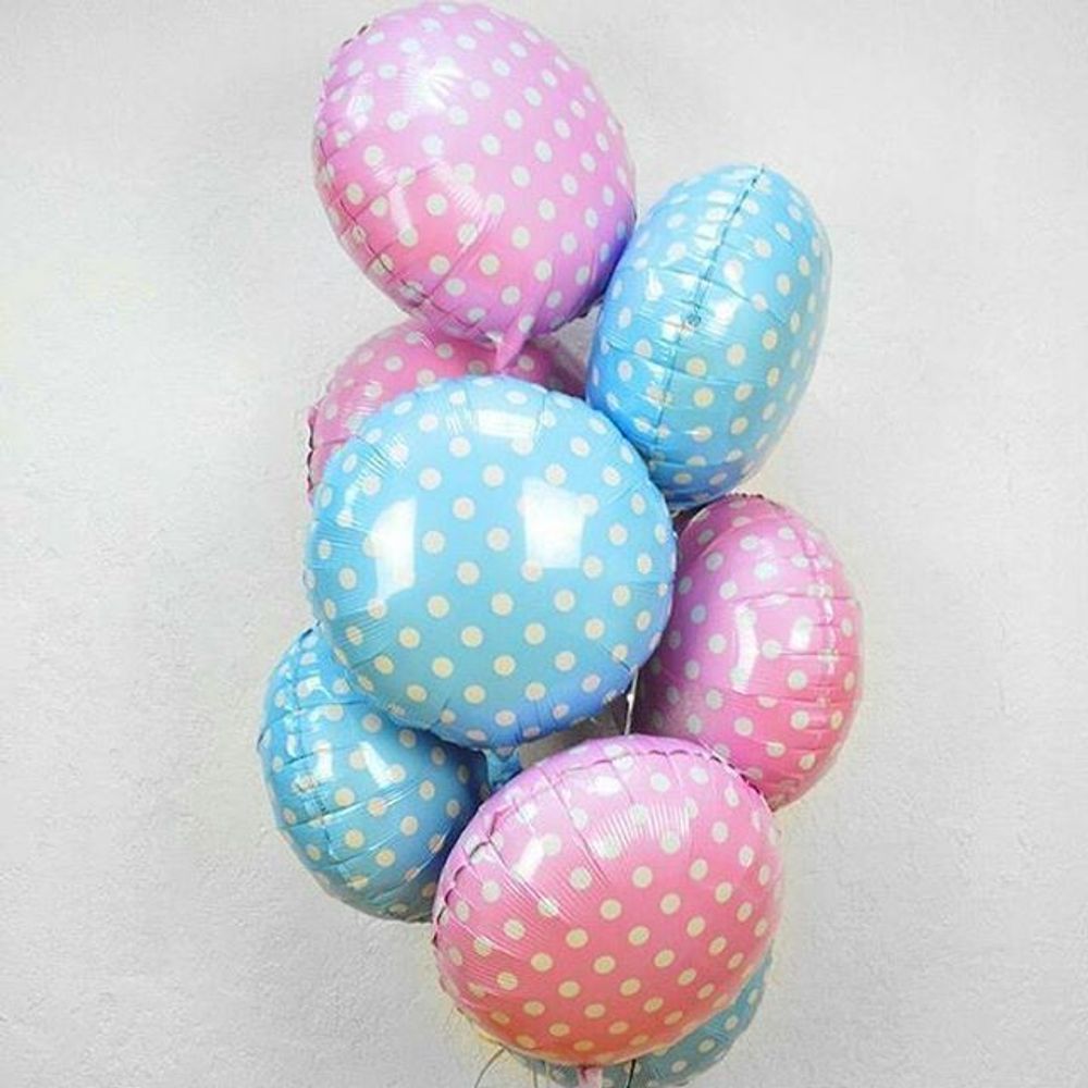 Шар (18"/46 см) Круг, Точки, Розовый