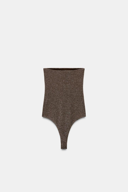 ZARA БОДИ БАНДО С МЕТАЛЛИЗИРОВАННОЙ НИТЬЮ, ЗОЛОТОЙ