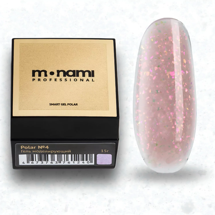 Monami Smart Polar Gel - Гель моделирующий с частицами Юки 04, 15 гр