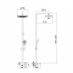 Душевая система 35к MIXLINE ML2409 излив лейка 3 позиции +лейка "Тропический душ" ХРОМ