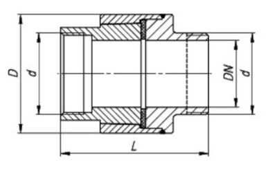 Изолирующее соединение резьбовое (сгон) МАЛЕН СИ-25р ( Ду 25)