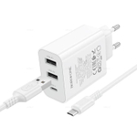 Зарядное устройство на Micro Borofone BA105A (white)
