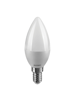 Лампа светодиодная 71 628 OLL-C37-6-230-2.7K-E14-FR 6Вт свеча 2700К тепл. бел. E14 600лм 176-264В ОНЛАЙТ 71628