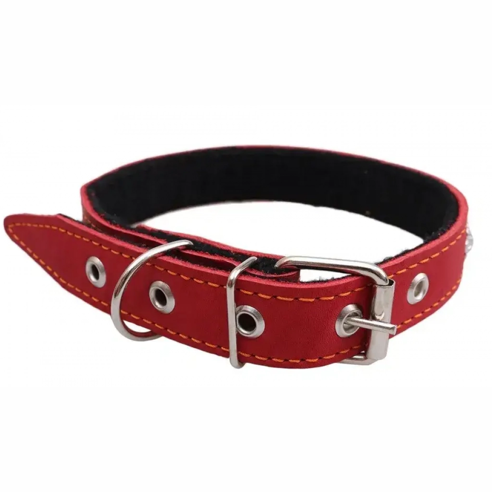 Ошейник кож. №15 в 2 кожи укр (32 см) rich breed