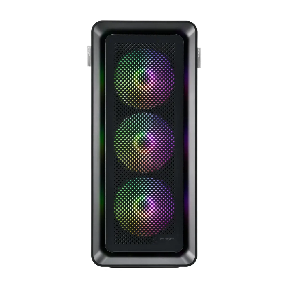 Компьютерный корпус FSP CUT593P(B), Без БП, 2xUSB3.0/Type-C, 4xFAN140 ARGB, Glass, Black, E-ATX