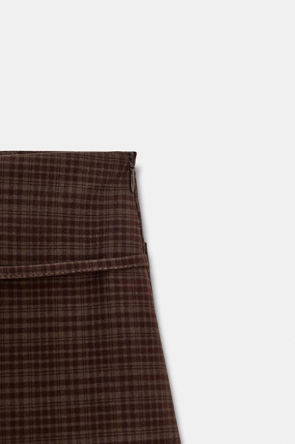 ZARA ЮБКА-ШОРТЫ С РЕМНЕМ, СЕРО-ГРАНАТОВЫЙ