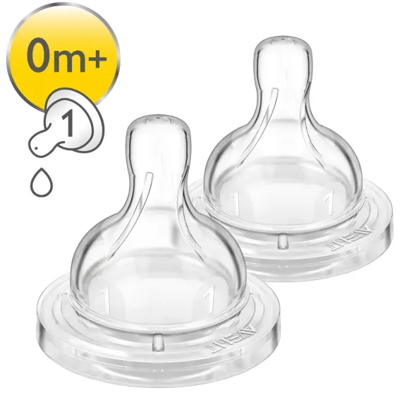 Соска Philips Avent Anti-Colic силикон (медленный поток) 2 шт.
