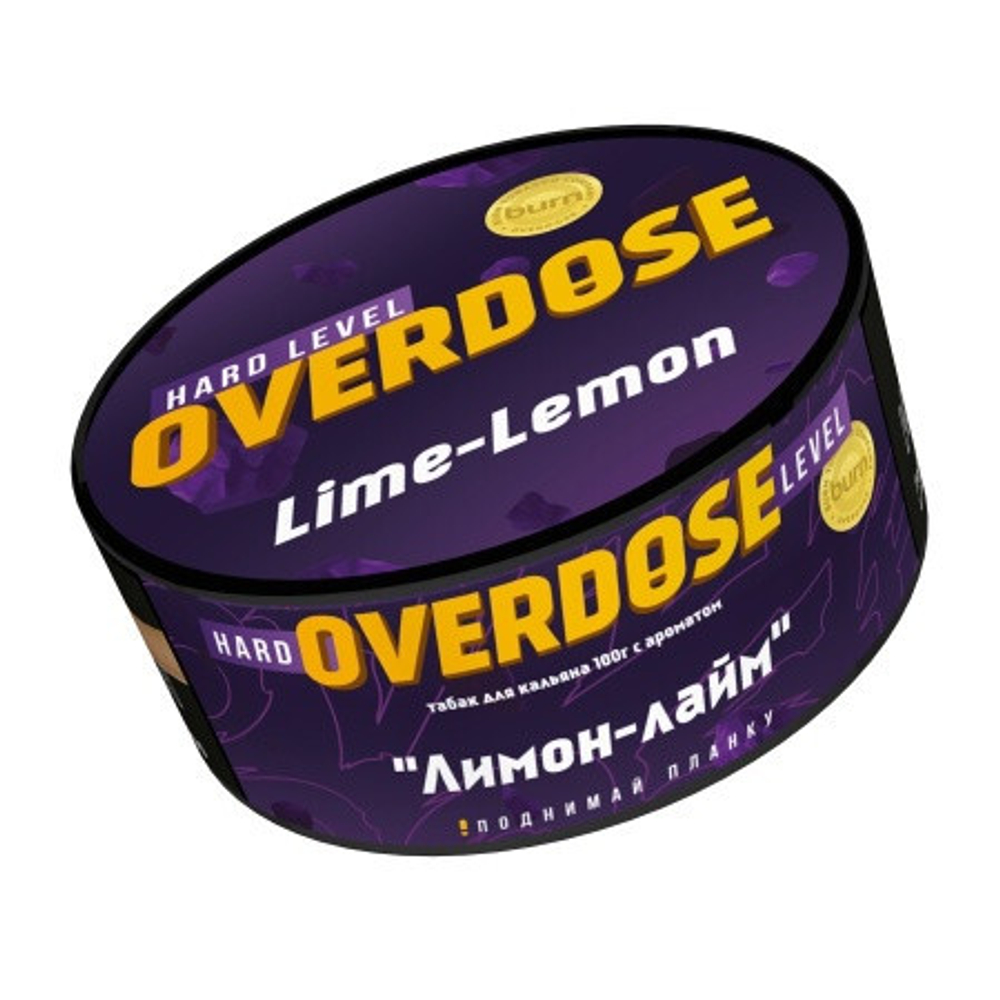 М. Табак для кальяна Overdose Lime-Lemon (Лимон-Лайм), 100г.