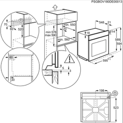 Встраиваемый электрический духовой шкаф Electrolux OEF3H70TK