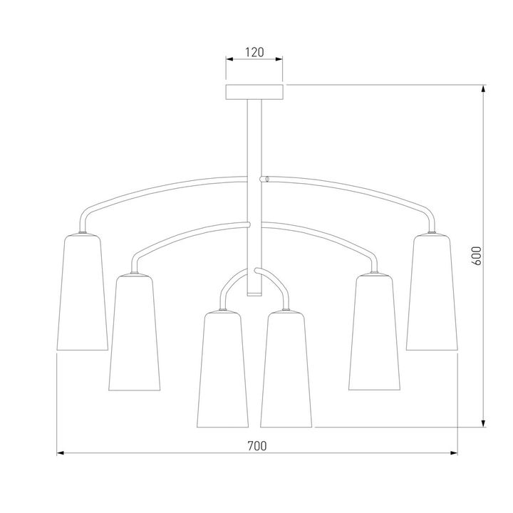 Подвесная люстра Eurosvet Omber 70137/6 хром