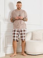 Шорты мужские Тор-2 Виотекс КЛЕТКА КОРИЧНЕВАЯ