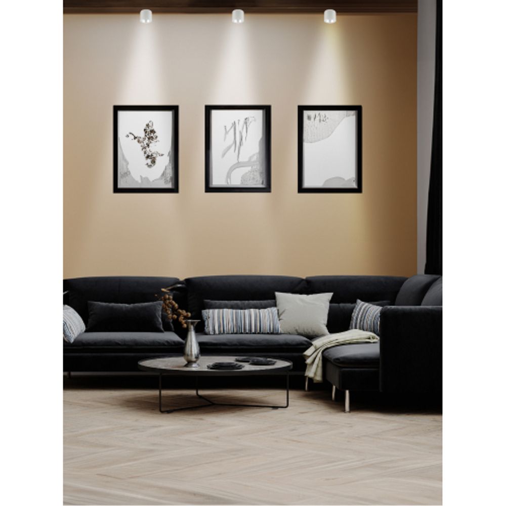 OL8 GX53 WH/SL Подсветка ЭРА Накладной под лампу Gx53, алюминий, цвет белый+серебро