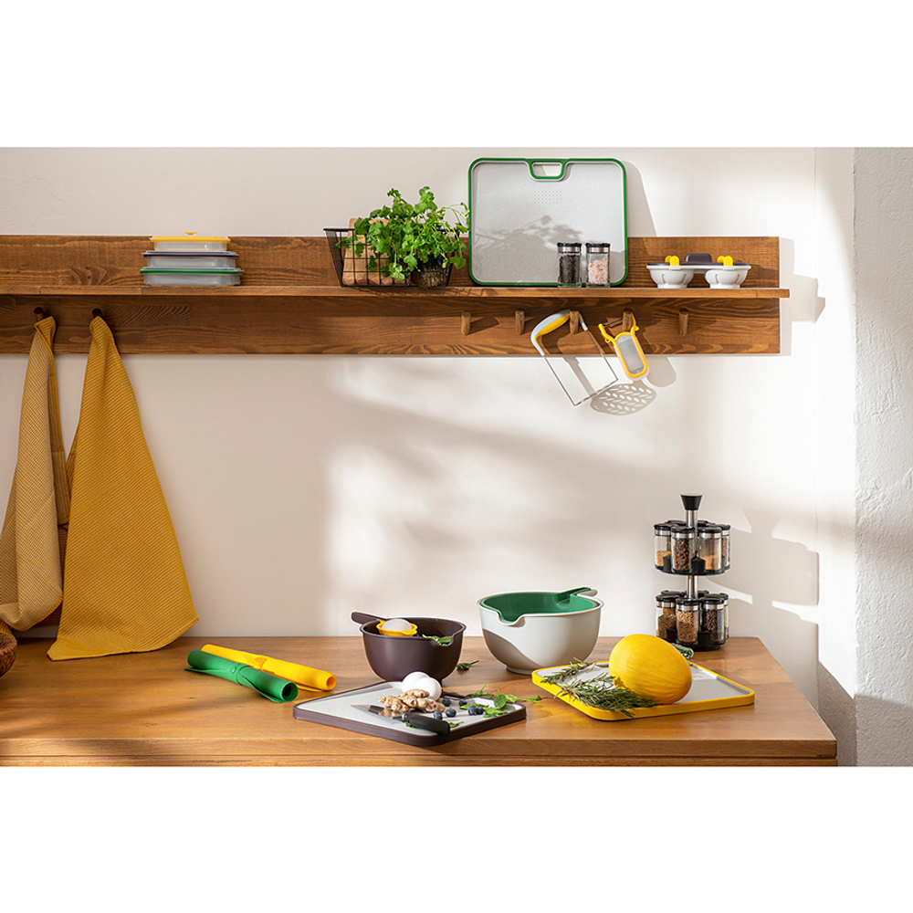 Овощечистка 14см Smart Solutions Vegard 2 в 1 желтая