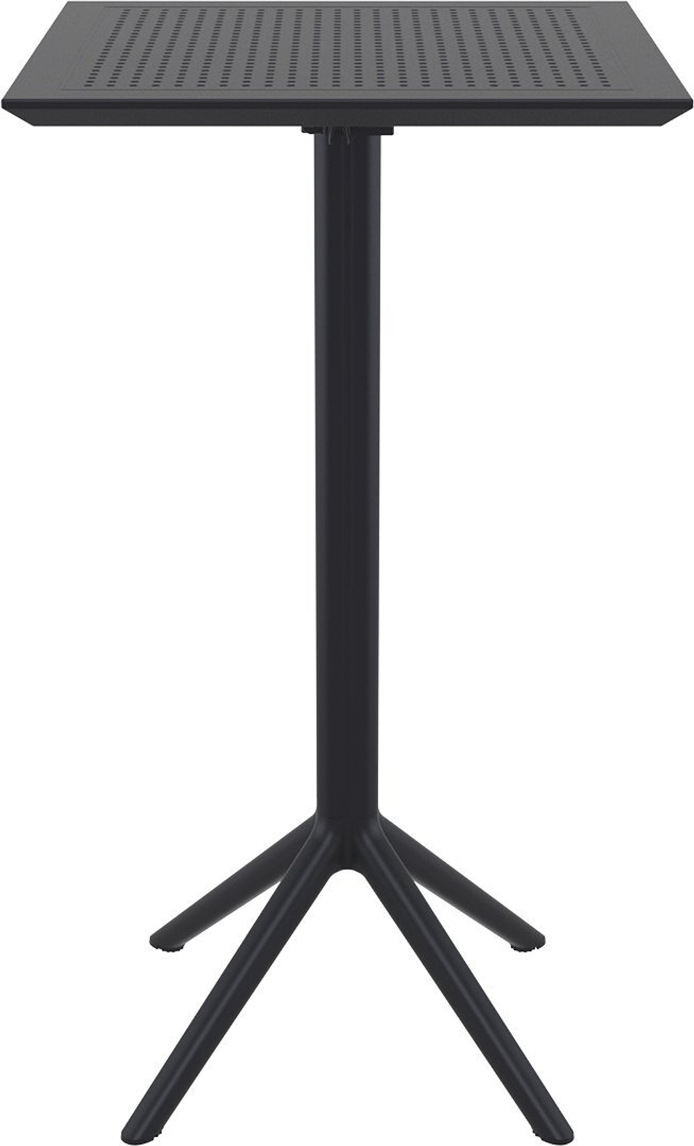 Стол пластиковый барный складной Siesta Contract Sky Folding Bar Table 60, черный