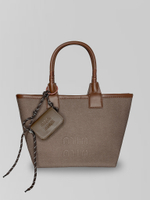 Сумка F5890 комбинированная с короткими ручками, косметичкой и кошельком-брелоком