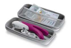 Двойной лиловый вибратор Mystim Bon Aparte - 25 см.