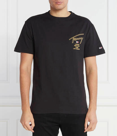 Футболка GOLD SIGNATURE BACK Tommy Jeans - черный(DM0DM17729)
