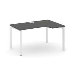 Style Project Стол рабочий эргономичный SN-59P.SPA-022(R) Антрацит/Металл Белый/Белый Заглушка 1580*