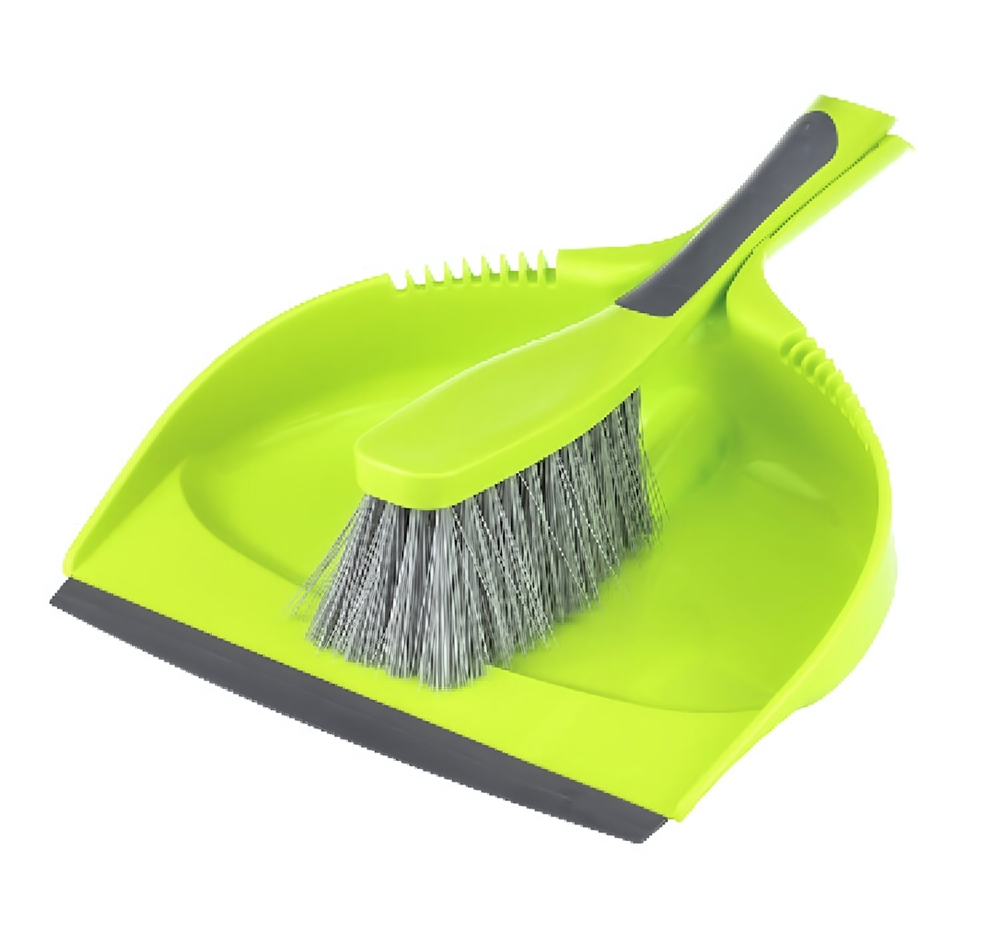 Щетка-сметка с совком ДУЭТ прорезиненная рукоятка М5176
