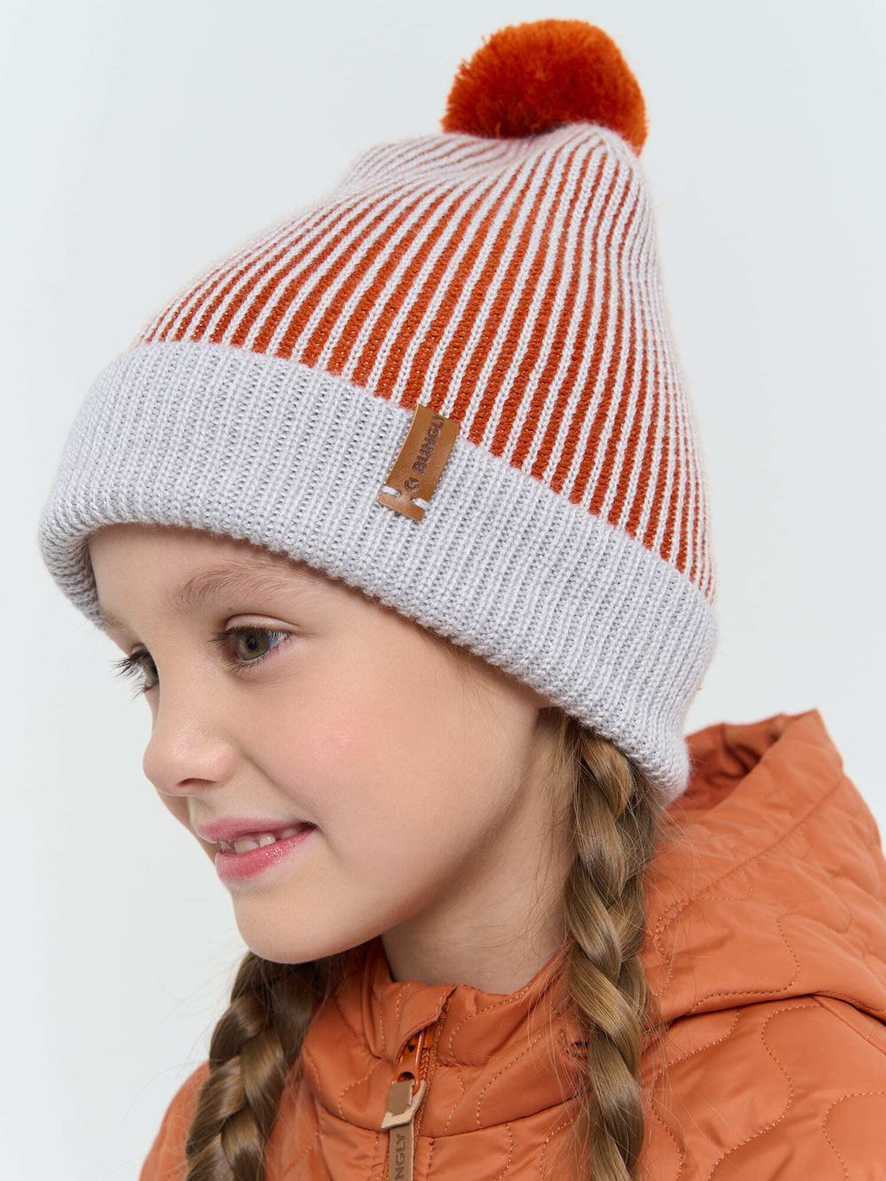 Шапка из смесовой шерсти "Терракот" 7+