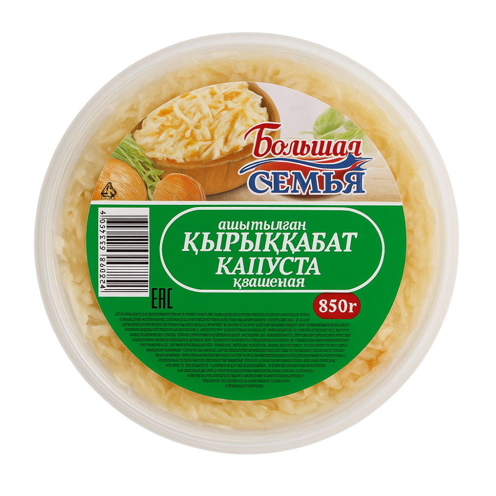 Капуста квашенная Большая семья 850 гр