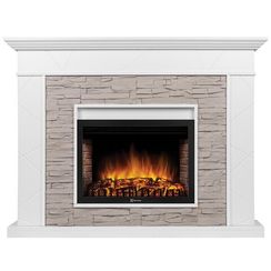 Каминокомплект: Очаг Electrolux EFP/P-2520LS N, портал Miami 25 белый, серый