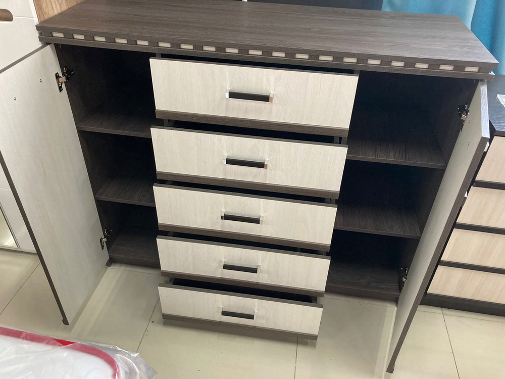 Комод №3 Ольга-13 Ясень анкор темный/ясень анкор светлый