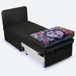 Кресло-кровать "Миник" черный, купон "Хаски"
