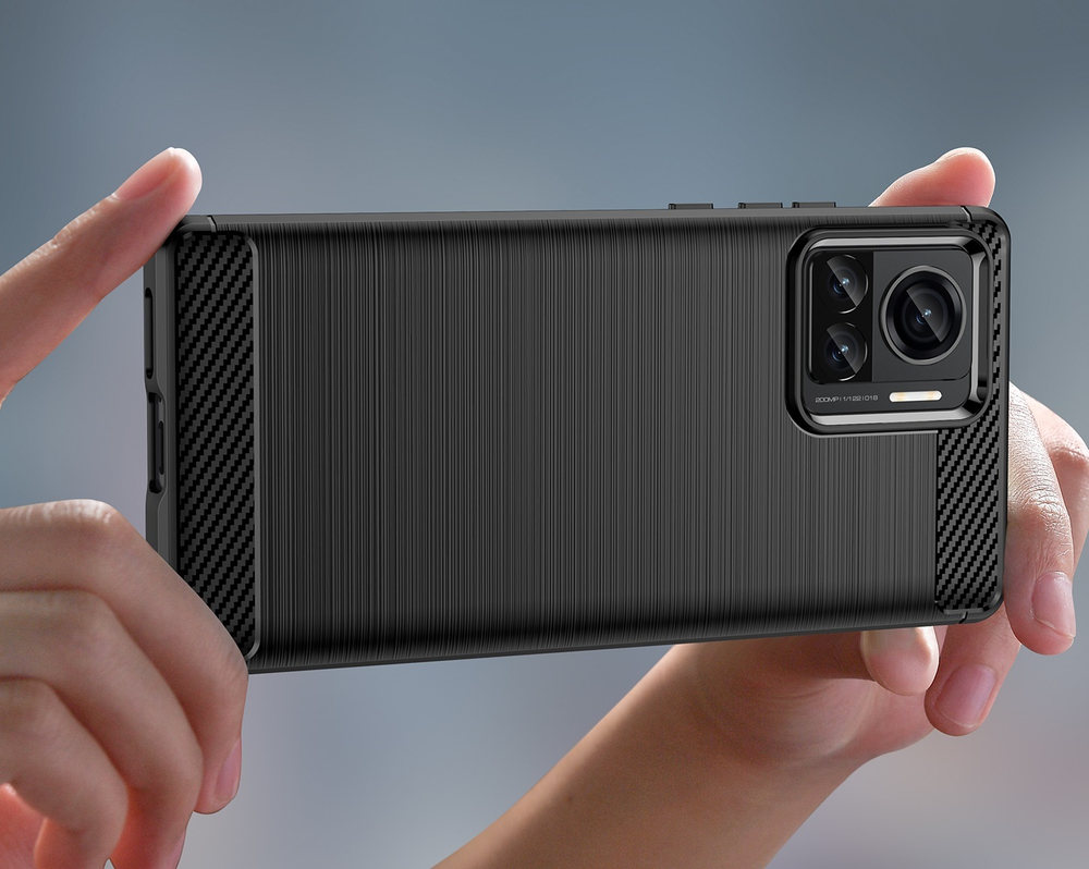 Мягкий чехол в стиле карбон для Motorola Moto X30 Pro, серия Carbon от Caseport