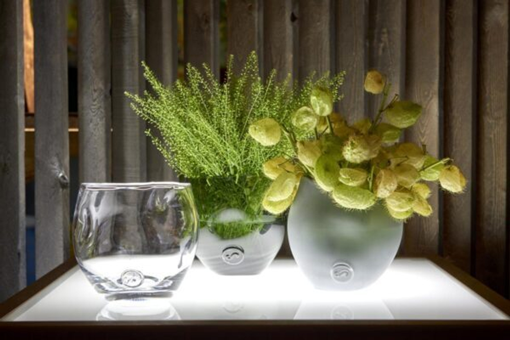 Ваза Helena S SEMPRE секло/grey 205х205х350h