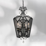 744157 Люстра CASTELLO 5х40W E14 ЧЕРНЫЙ/ЗОЛОТО