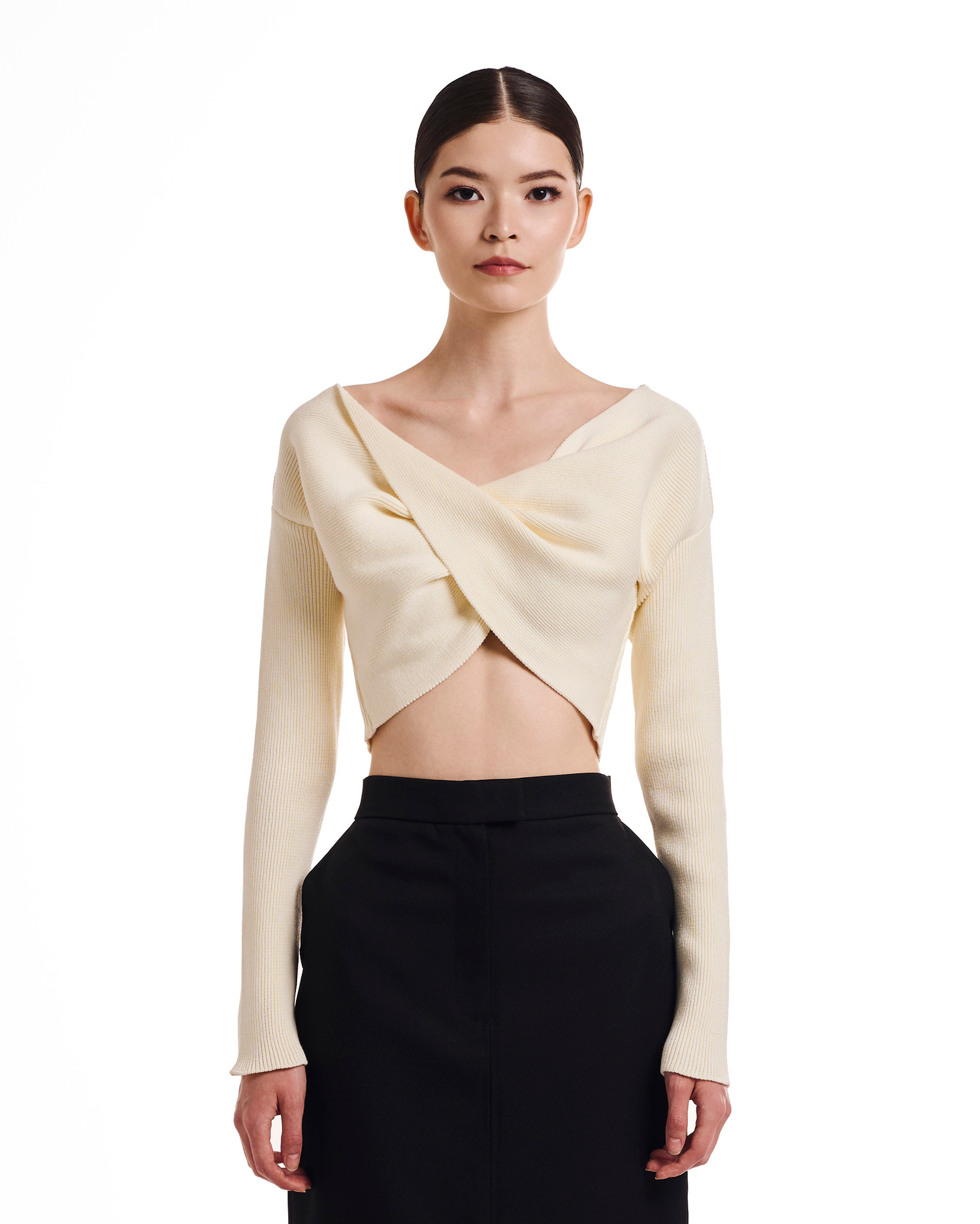 кофта (топ)  перекрут айвори