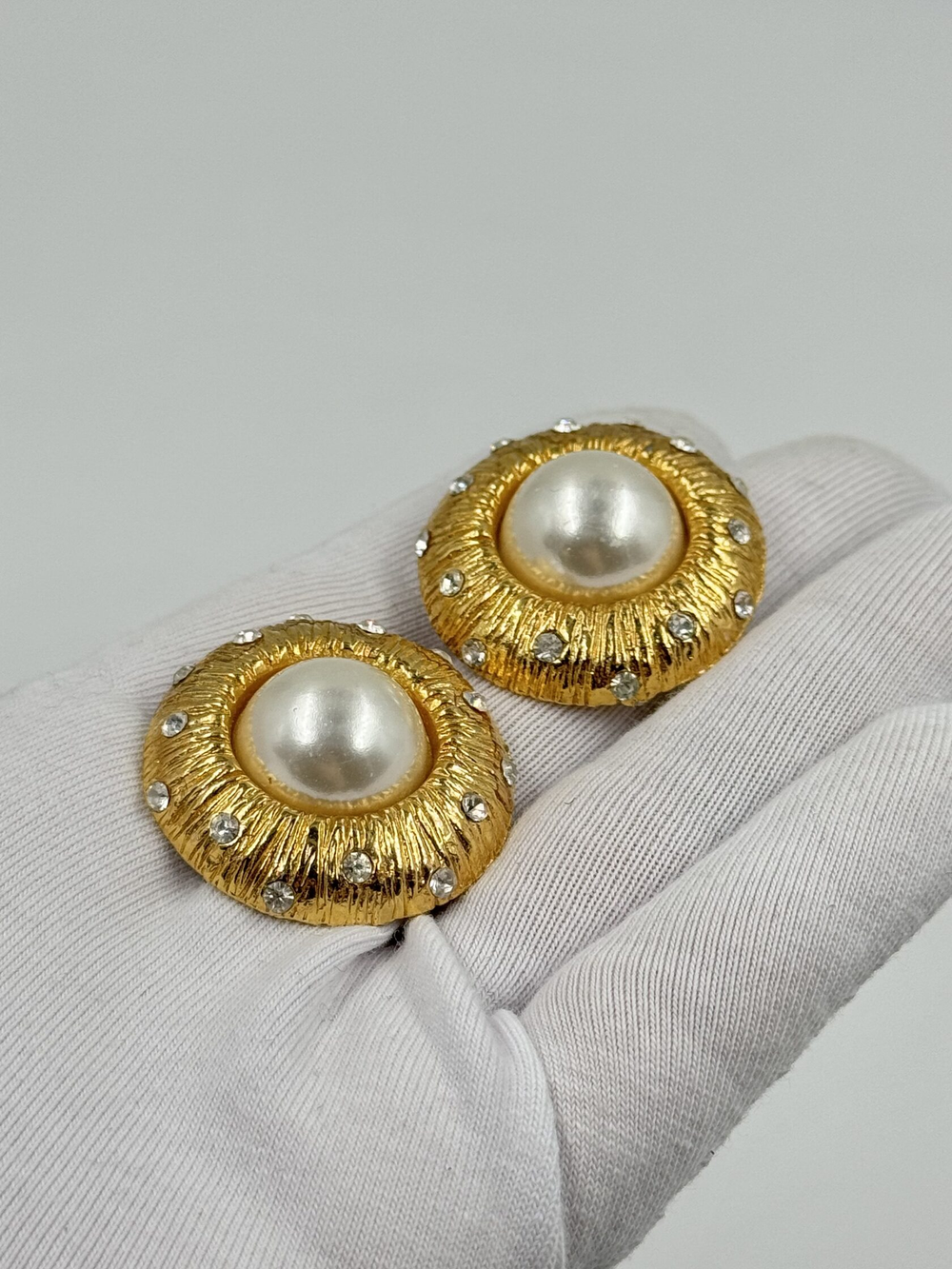 Клипсы для обуви с «жемчугом» и кристаллами S. G. D’OR