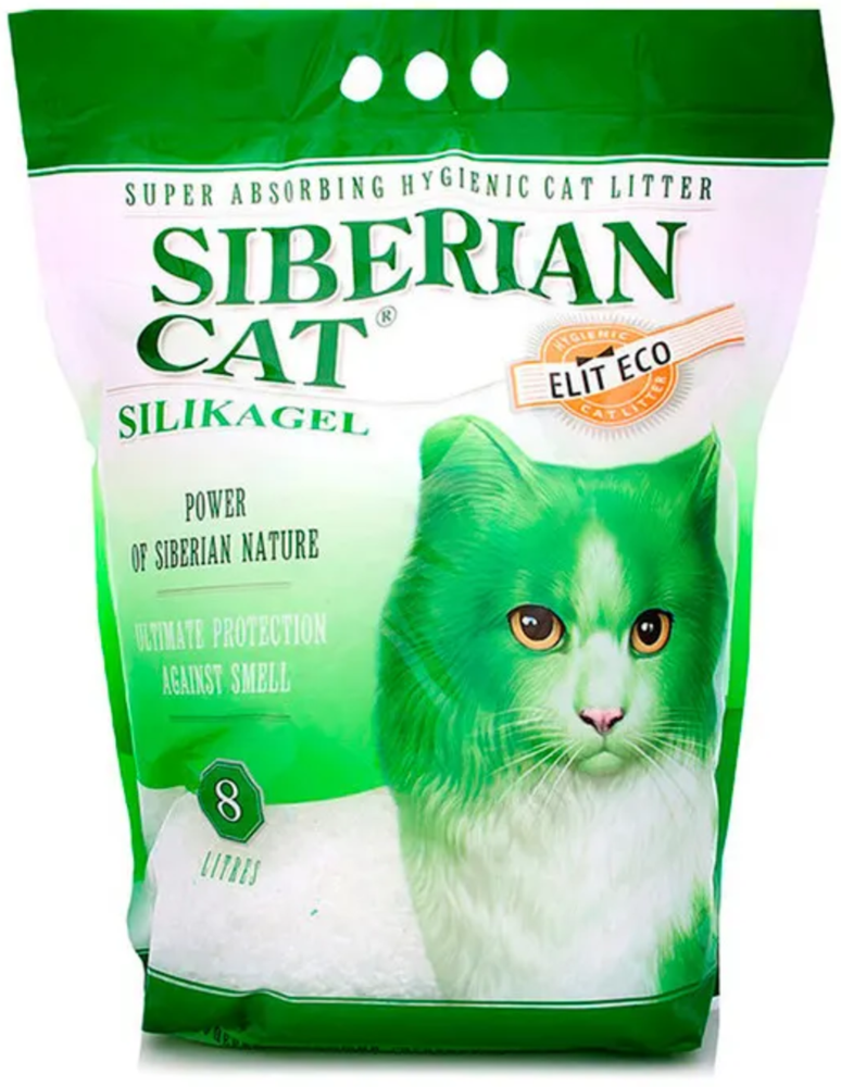 Сибирская кошка силикагель 8л. Зеленый